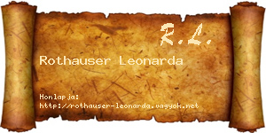 Rothauser Leonarda névjegykártya